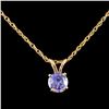 Image 2 : Sapphire Pendant: 0.73ctw 14K Gold