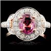 Image 2 : 18K Gold Ring: 1.30ct Spinel & 0.63ct Diamonds