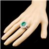 Image 3 : 2.32ctw Diamond & 3.69ct Emerald Ring in 14K Gold