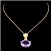 Image 1 : 6.45ct Amethyst Pendant in 14K Gold