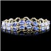 Image 1 : 14K Gold Bracelet 29.40ctw Tanz & 1.74 Diam
