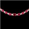 Image 1 : 30ct Ruby & 1ct Diam Necklace in 14K Gold