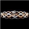 Image 2 : 3.88ctw Fancy Diamond Bracelet in 14K Gold