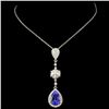 Image 1 : 18K Gold Pendant 3.51ct Tanzanite and 0.56ctw Diam