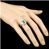 Image 3 : 18K Gold Ring with 1ct Emerald & 0.72ct Diam