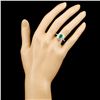 Image 4 : 18K Gold Ring with 1ct Emerald & 0.72ct Diam