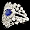 Image 1 : 18K Gold Sapphire and Diam Ring (1.02ctw, 0.83ct)