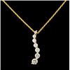 Image 2 : 0.28ctw Diamond Pendant in 14K Gold