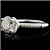 Image 1 : Diamond Ring in 18K White Gold, 1.58ctw