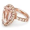 11ct Morganite & 1.75ct Diamond Ring in 14K Gold