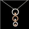 Image 5 : Fancy Diamond Pendant in 14K Gold, 0.66ctw