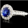 Image 1 : 18K Gold Ring with 1.29ct Sapphire & 0.79ct Diam