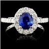 Image 2 : 18K Gold Ring with 1.29ct Sapphire & 0.79ct Diam