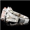 Image 3 : Morganite & Diam Ring - 14K Gold, 5.00ct & 1.40ctw