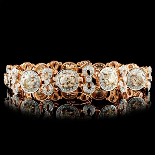 18K Gold Diamond Bracelet: 8.55ctw