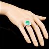 Image 3 : 18K Gold Emerald 8.12ct & Diamond Ring 1.55ct
