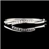 Image 2 : 0.88ctw Diamond Bangle in 14K Gold