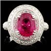 Image 2 : 18K Gold Ring w/ 3.09ct Tourmaline and 2.00ctw Dia