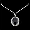 Image 1 : 18K Gold Sapphire 50.27ct & Diam Necklace 7.68ct