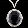 Image 2 : 18K Gold Sapphire 50.27ct & Diam Necklace 7.68ct