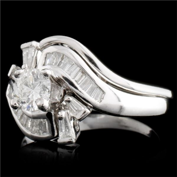 1.22ctw Diamond Platinum Ring