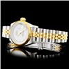 Image 1 : Roman Ivory Ladies Rolex YG/SS DateJust Watch