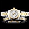 Image 2 : Roman Ivory Ladies Rolex YG/SS DateJust Watch
