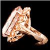 Image 3 : 23.77 Morganite & 2.10ctw Diamond Ring 14K Gold