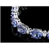 Image 1 : 14ct Tanzanite & 1ct Diamond Bracelet in 14k Gold