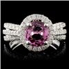 Image 2 : 1.77ct Spinel & 1.29ct Diamond Ring in 18K WG