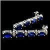 5.00ct Sapphire & 0.35ctw Diam Earrings 14K Gold