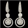 Image 2 : 18K Gold Earrings with 1.43ctw Diamonds