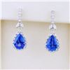 Image 1 : 14k Gold Tanz 8.26ct & 1.34ct Diamond Earrings