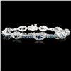 Image 2 : 3.76ct Fancy Color Diamond Bracelet in 14K WG