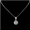 Image 2 : 0.31ctw Fancy Color Diamond Pendant in 18K WG