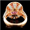 Image 1 : 18K Gold Tourmaline 7.88ct & Diamond Ring 2.16ct