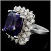 Image 3 : 5.00ct Amethyst & 1.00ctw Diamond Ring in 14K Gold