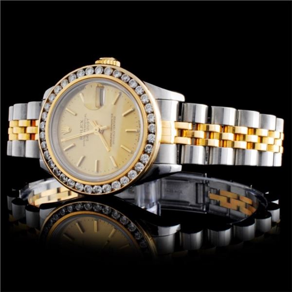 Diamond Ladies Watch: Rolex YG/SS DateJust