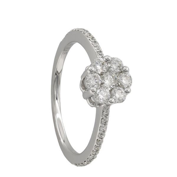 0.56ct Diamond Ring in 14k White Gold