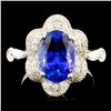 Image 2 : 18K Gold Ring with 3.31ct Tanzanite & 0.61ctw Diam