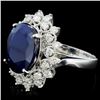 Image 3 : 7.00ct Sapphire & 1.00ctw Diamond Ring in 14K Gold