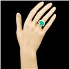 Image 4 : 7.70ct Emerald & 2.24ctw Diamond Ring in 18K Gold