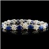 Image 1 : 14K Gold Bracelet 14.05ct Sapphire & 1.74ctw Diam