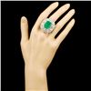 Image 4 : 18K Gold Ring with 2.19ct Emerald & 4.81ctw Diam