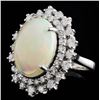 Image 1 : 4ct Opal & 1.35ctw Diamond Ring in 14K Gold