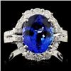 Image 2 : 18K Gold Ring: 3.70ct Tanzanite & 0.88ctw Diam