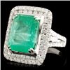 Image 1 : 18K Gold Ring: 6.06ct Emerald & 1.35ctw Diamonds