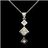 Image 1 : 14K Gold 0.64ctw Diamond Pendant