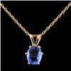 Image 1 : 14K Gold 1.13ctw Sapphire Pendant