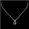 Image 2 : 14K Gold 1.13ctw Sapphire Pendant